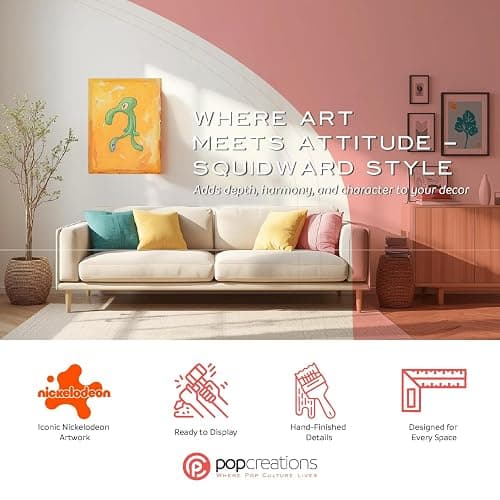 POP Creations SpongeBob SquarePants Bold And Brash Canvas Art - 17.5x14 Stretched Canvas - Ready-to-Hang Premium Quality Canvas Wall Art for Living Room - Image 1