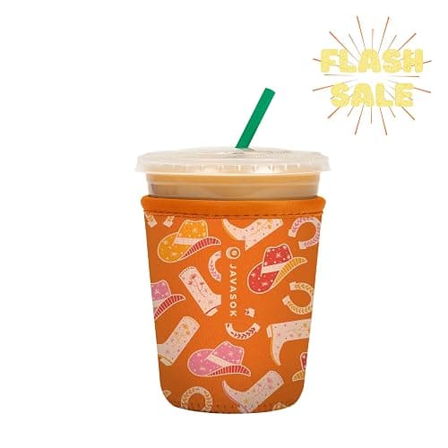 Sok It JavaSok Iced Coffee & Cold Soda Insulated Neoprene Cup Sleeve (Cowgirl Couture, Small: 16-20oz) - Image 1