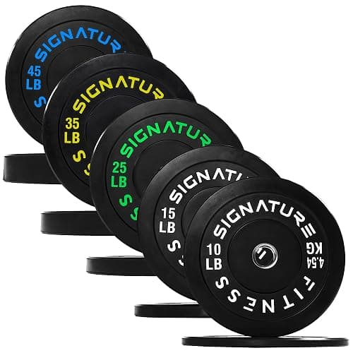 Fitvids Olympic Bumper Plates Set, 2" Weight Plates for Strength Training & Weightlifting, Paris or Set or Set with Barbell, Multiple Options - Image 1