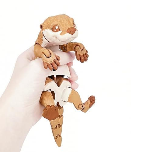 SIPWATE 3D Printed Animals - Articulated Otter, Movable Joints, Desk Home Office Decor, Flexible Animals Toy Statue, Birthday - Image 1