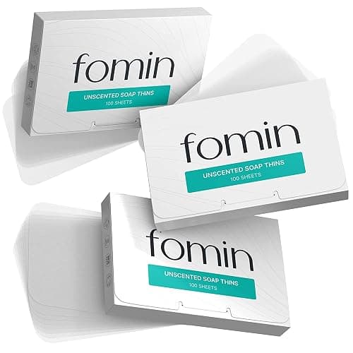 FOMIN - Antibacterial Paper Soap Sheets for Hand Washing - (300 Sheets) Unscented Portable Travel Soap Sheets, Dissolvable Camping Mini Soap, Portable Hand Soap sheet - Image 1