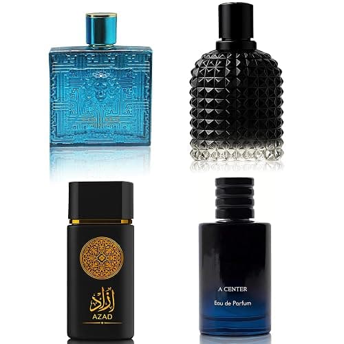 A CENTER Men's Cologne Include 4 Variety Pack Perfume Gift Set- 3.4 Fl Oz Each Eau De Parfume Tobacco,Musk,Woody,Masculine Scent Long Lasting Fragrance(Bundle J) - Image 1