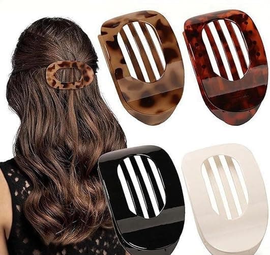 Hailoyearn Flat Hair Clips,4/6 PC Versatile Duckbill,Strong Hold No Slip Flat Claw Clip for Everyday Use,Stylish & Practical. (4PC-3) - Image 1