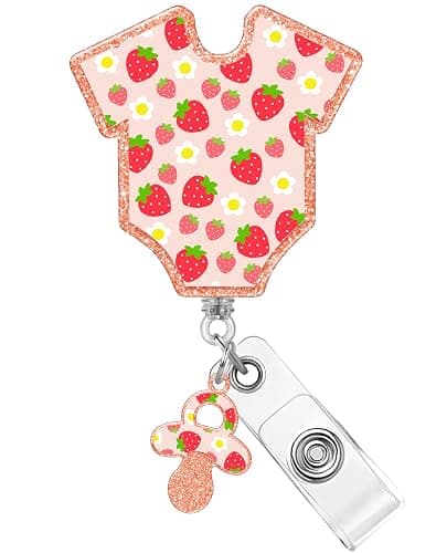 Plifal Badge Reel Holder Retractable with ID Clip for Nurse Nursing - Nicu Cute Name Tag Card Funny Accessories with Alligator Clip for Office Student Work Hospital - Image 1