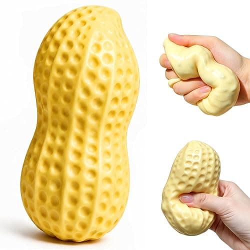Crunchy Peanut Squishy Asmr Bead Filled, Slow Rising Squeeze | Squeeze Stress Peanut Squishy Slow Rising Squeeze Portable Rebound Calming Anxiety Relief Tool for Adults - Image 1