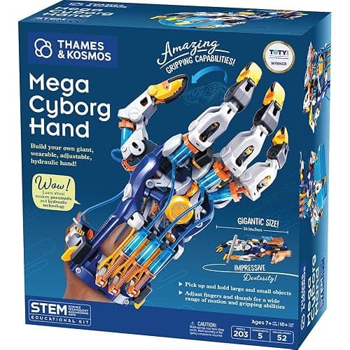 Thames & Kosmos Mega Cyborg Hand STEM Experiment Kit | Build Your Own GIANT Hydraulic Amazing Gripping Capabilities Adjustable for Different Sizes Learn Pneumatic Systems - Image 1