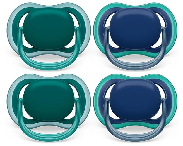 Philips Avent Ultra Air Pacifier - 4 x Light, Breathable Baby Pacifiers for Babies Aged 6-18 Months, BPA Free with Sterilizer Carry Case (Model SCF085/52) - Image 1