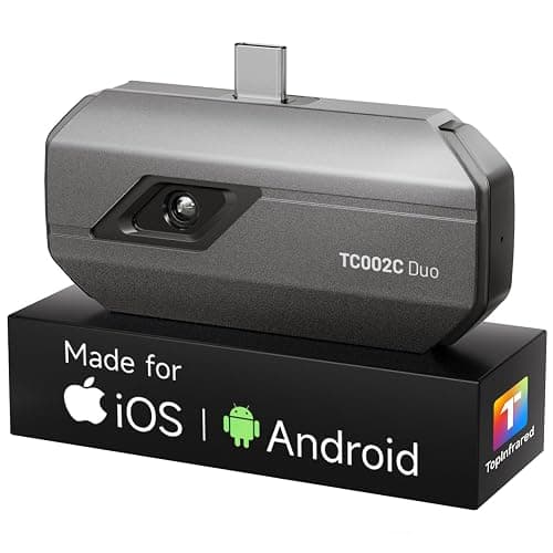 TOPDON TC002C Duo Thermal Camera, Compatible with Any USB-C iPhone, iPad & Android Device, 512 x 384 Super Resolution, 256 x 192 IR Resolution Thermal Imager, -4°F~1022°F Temp Range -Grey - Image 1