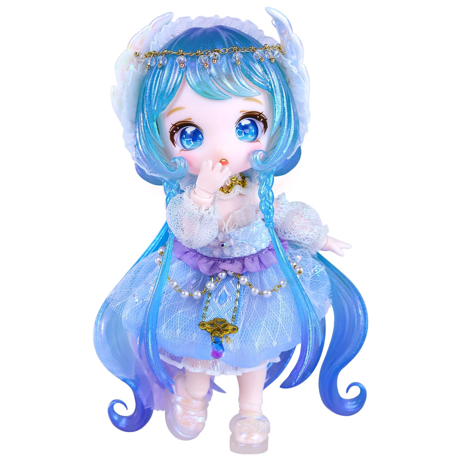 ICY Fortune Days 13cm bjd Doll - Anime Style Doll Set, Perfect for Gifts, Decorations, DIY Exercise, Collections, Girl Dolls 8+(Aquarius) - Image 1