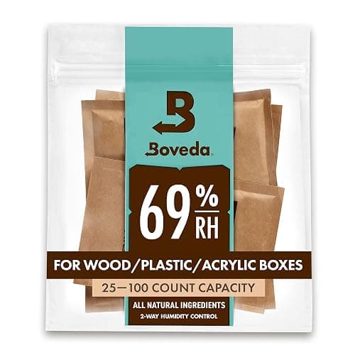 Boveda 69% Two-Way Humidity Control Packs For Plastic, Wood Containers, & Zip Lock Bags – Size 60 – 4 Pack – Moisture Absorbers – Humidifier Packs – Hydration Packets in Resealable Bag - Image 1