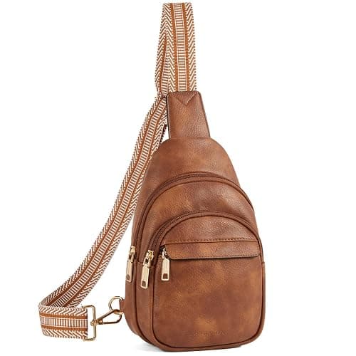 BOSTANTEN Small Sling Bag for Women Leather Crossbody Bags Fanny Pack Chest Bag for Travel - Image 1
