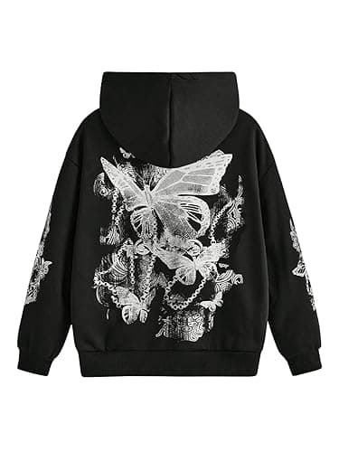SOLY HUX Women's Graphic Hoodies Heart Print Drawstring Long Sleeve Pocket Sweatshirt Pullover Tops - Image 1
