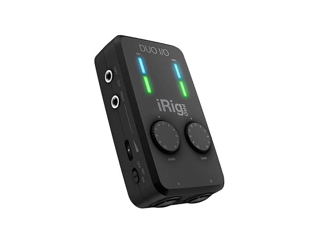IK Multimedia iRig Pro Duo I/O USB audio interface, TRS balanced & headphones outputs, audio mixer to 24-bit, midi interface for music studio, recording, podcasting, streaming & social apps - Image 1