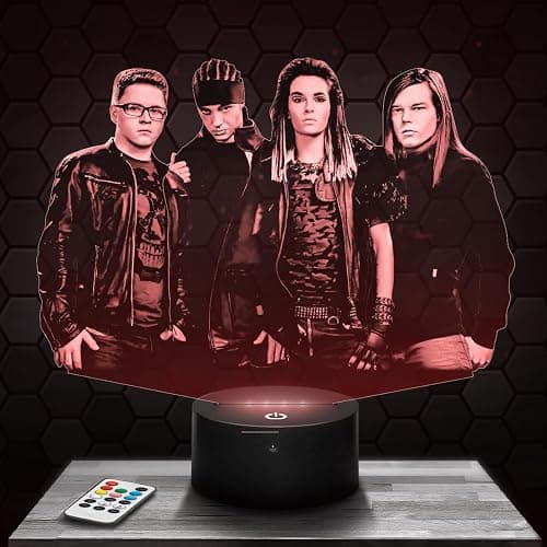 Nachttischlampe Tokio H. Dekoration Deutsche Pop-Rock-Band Geschenkidee für Männer und Frauen, Nachtlicht Erwachsenendekoration für das Schlafzimmer. Originelles Weihnachts geschenk für Männer - Tokio H. - Image 1