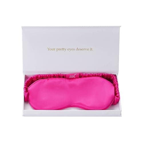 Silk Sleep Mask Light Blocking Luxury 100% Mulberry 19mm Silk Eye Mask Eye Cover Blindfold Ultra Soft Light & Comfy Anti Aging Skin Care with Travel Bag Gift Package - Image 1