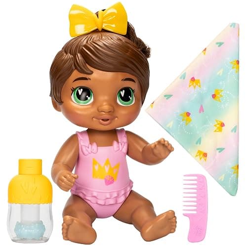 Baby Alive Shampoo Snuggle Sophia Sparkle Brown Hair 11" Water Baby Doll Playset Toy for 3 Year Old Girls Boys and Older - Image 1
