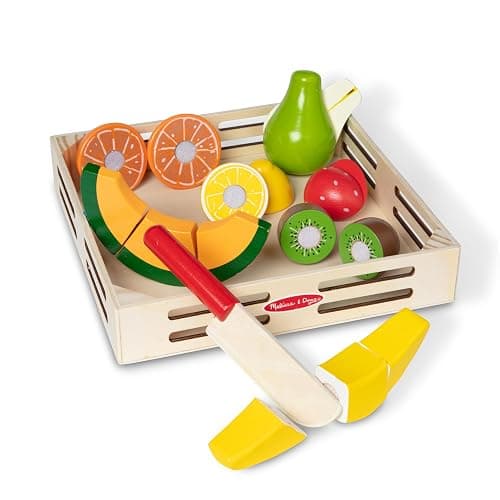 Melissa & Doug Cutting Fruit Set - Wooden Play Food Kitchen Accessory, Multi - Pretend Play Accessories, Wooden Cutting Fruit Toys For Toddlers And Kids Ages 3+ - Image 1