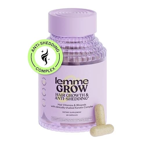 Lemme Grow Hair Growth Supplement for Women, Clinically Proven Keratin Complex for Visibly Thicker Hair and Scalp Coverage, Reduced Shedding, Nourish Thinning Hair - 1 Month Supply - Image 1