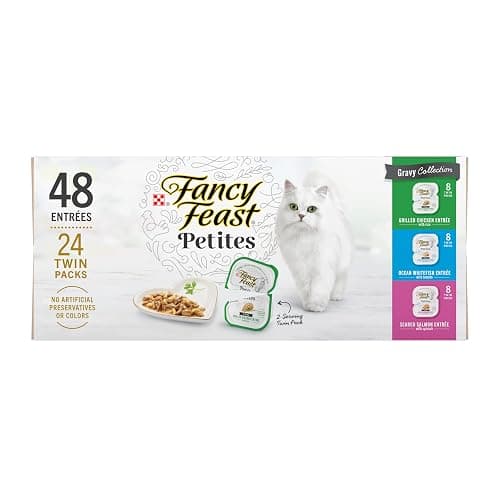 Purina Fancy Feast Gourmet Wet Cat Food Variety Pack, Petites Gravy Collection, break-apart tubs, 48 servings - (Pack of 24) 2.8 oz. Tubs - Image 1
