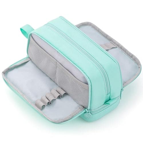 CICIMELON Large Capacity Pen Pencil Case with 4 Compartments, Multi-Slot Pencil Pouch Bag Aesthetic School Supplies Organizer for Teens Adults (Mint Green) - Image 1