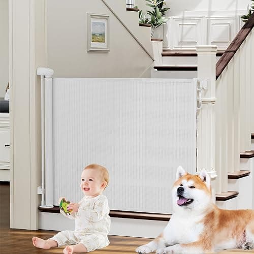 Lauren: PRObebi Retractable Baby & Dog Gate - Extends to 72" Wide, 34" Tall, for Stairs, Doorways, Hallways & Outdoor Use - Image 1
