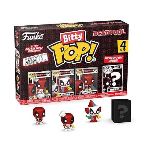 Funko Bitty POP! Deadpool - BBQ Master , 4-Pack and A Surprise Mystery Mini Figure - 0.9 Inch (2.2 Cm) Collectable - Stackable Display Shelf Included - Gift Idea - Party Bags Stocking - Cake Topper - Image 1
