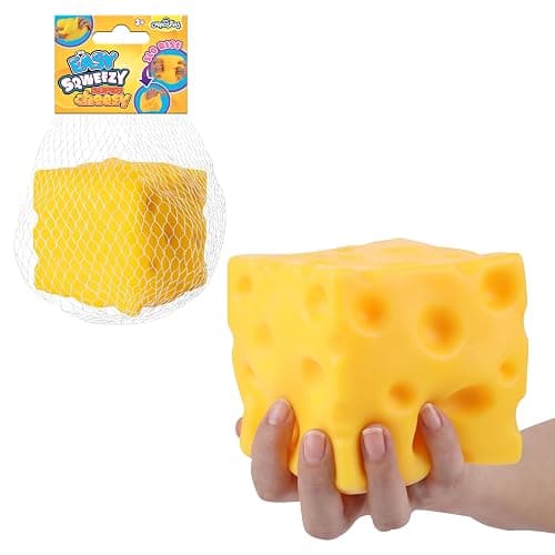 ORB Easy Sqweezy Super Cheesy - Squeeze This Big, Fun, Squishy, Slow Rising, Extra Soft Giant Block of Cheese for Stress Relief - Original Sensory / Fidget Novelty Toy and Gift for Kids and Adults - Image 1