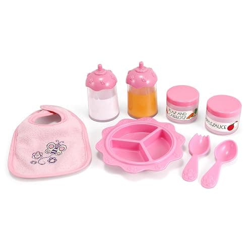 Melissa & Doug Mine to Love Baby Food & Bottle Play Set for Feeding Dolls Baby Doll Feeding Set, Disappearing Milk Bottle Toy for Kids 3+ - Image 1