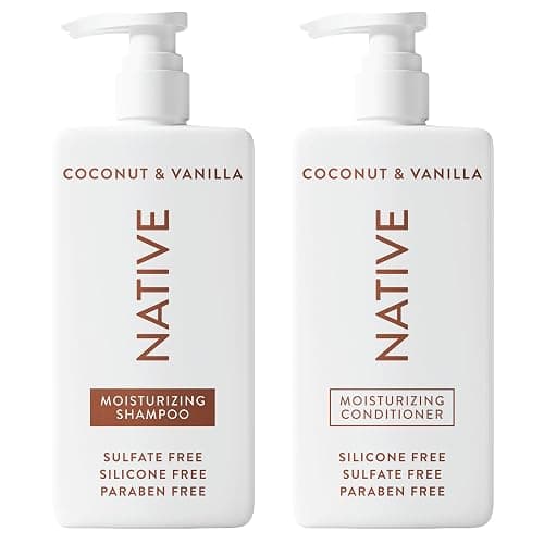 Native Coconut & Vanilla Shampoo and Conditioner Contain Naturally Derived Ingredients | All Hair Types, Color & Treated, Fine to Dry Damaged, Sulfate & Dye Free - 2-Pack - Image 1