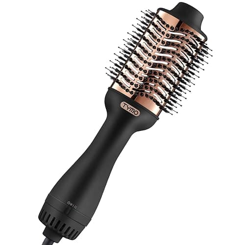 TYMO Hair Dryer Brush Blow Dryer Brush in One, 4 in 1 Ionic Hairdryer and Styler Volumizer with Oval Titanium Barrel, Hot Air Straightener for Smooth Frizz-Free Blowout, Gold - Image 1