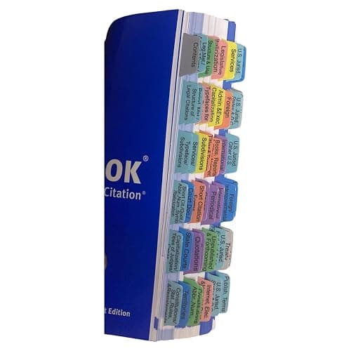 Book Tabs for The Bluebook: A Uniform System of Citation 21st Edition. Laminated, Durable, Color-Coded Repositionable Tabs (Book not Inlcluded) - Image 1