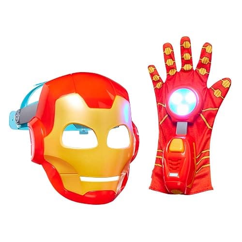 Marvel Iron Man and His Awesome Friends High-Tech Hero Role Play Set, Iron Man Mask and Electronic Glove, Super Hero Toys for Kids, Ages 3+ - Image 1