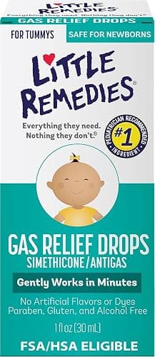 Little Remedies Newborn Gas Relief Drops, Relieves Discomfort From Gas, Baby Medicine with No Artificial Flavors or Dyes, Natural Berry Flavor, 1 Fl Oz - Image 1