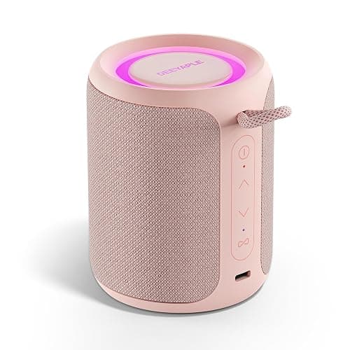 Bluetooth Speaker Wireless,IP67 Waterproof & Dustproof Portable Speaker with Lights,15W Loud Stereo Sound, 2500mAh Battery All Day Playtime, TWS Pairing, BT5.3, Home/Party/Outdoor/Beach (Pink) | with RGB Lights, 15W Loud Stereo Sound, TWS Pairing, BT 5.3, 2500mAh Long Battery All Day Playtime, for Beach, Party & Home - Image 1