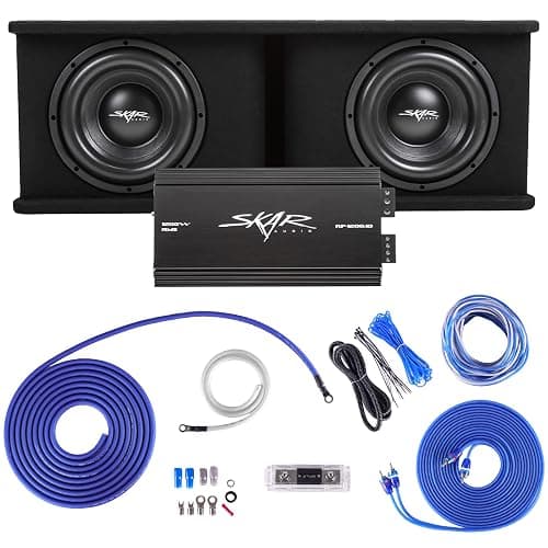 Skar Audio Dual 10" Complete 2,400 Watt SDR Series Subwoofer Bass Package - Includes Loaded Enclosure with Amplifier - Image 1