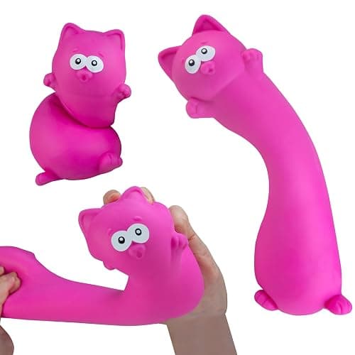 ORB Easy Sqweezy Pets Giant Stretchy Cat - Stretches Up to 5 Feet Long - Huge Jumbo Sized Purple Squishy Toy Kitten, Stretch and Squeeze for Stress Relief - Fun Sensory Fidget Toy for Kids and Adults - Image 1