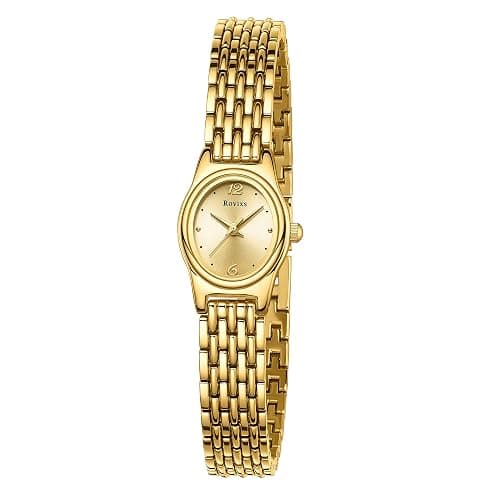 Rovixs Petite Vintage Luxury Women Watch, Japanese Movement, Elegant Retro Ladies Dress Watch, Water Resistant, Adjustable Bracelet with Tool - Image 1