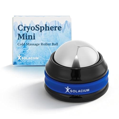 Solacium CryoSphere Mini - Stainless Steel Cold Massage Roller Ball - Handheld Massage Tool for Sore Muscles, Shoulders, Arms, Neck, Back, and Feet - Image 1