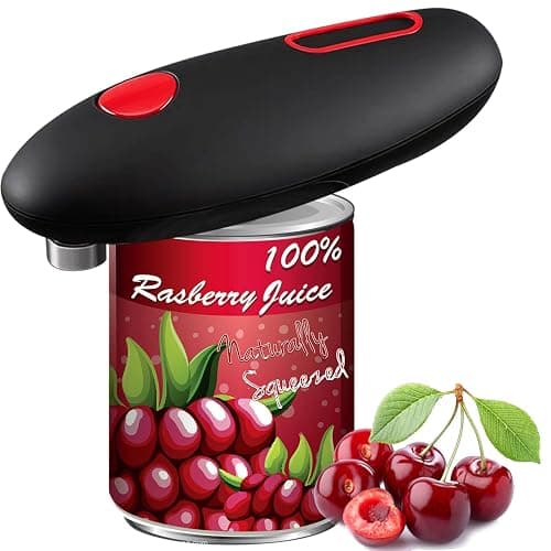 Electric Can Opener, No Sharp Edge Can Opene, One-Touch Electric Can Opener with Auto Shut,Best Kitchen Gadgets Electric Can Openers for Seniors with Arthritis,black GSIHDIFD - Image 1