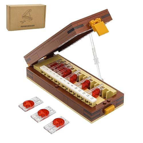 Crime Trophy Blood Slide Box Building Set, Compatible with Lego 630 Accessory, Openable Display Case with Numbered Slide Stickers, Gift-Ready Packaging for Crime Drama Fans, 202PCS - Image 1