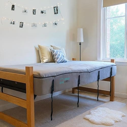 3 Inch Twin XL Mattress Topper by Expand a Bed - Lumbar Support for Back Comfort & Better Sleep - Expands 8 Inches in Width, Breathable, Medium-Firm Cooling Gel Memory Foam Topper with Washable Cover - Image 1