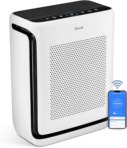 LEVOIT Air Purifiers for Home Large Room Up to 1875 Ft² with Washable Pre-Filter, AHAM VERIFIDE, Air Quality Monitor, HEPA Sleep Mode for Allergies, Pet Hair in Bedroom, Vital 200S-P, White - Image 1