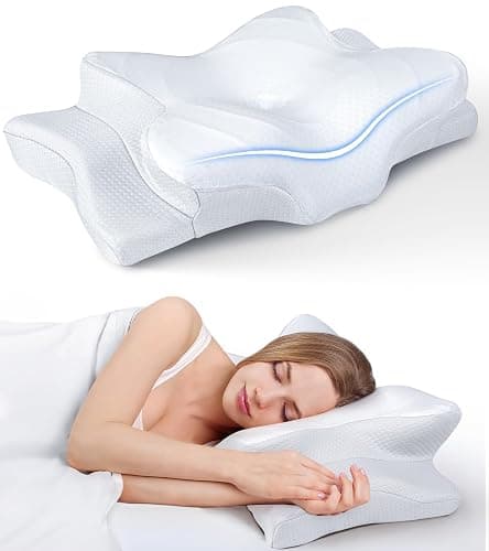 Ultra Pain Relief Cooling Pillow for Neck Support, Adjustable Cervical Pillow Cozy Sleeping, Odorless Ergonomic Contour Memory Foam Pillows, Orthopedic Bed Pillow for Side Back Stomach Sleeper - Image 1