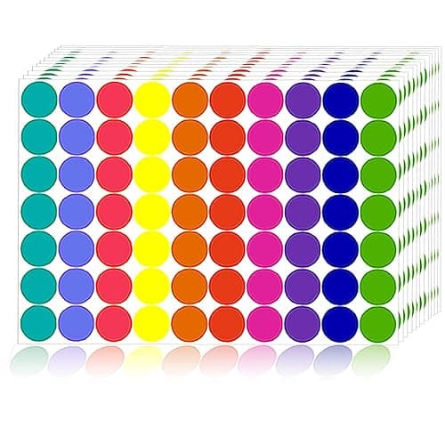 2800 PCS Colored Dot Stickers Round Color Coding Labels Circle Dots Labels Stickers Polka Circle Dot Stickers Label Sticker for Office,Classroom,Papers Etc - Image 1