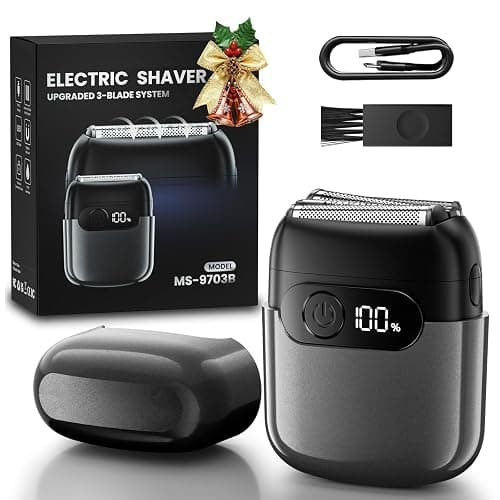 Electric Foil Shaver for Men :3D Floating Blades, LED Display, USB-C Fast Charge, IPX8 Waterproof - Perfect for Travel & Smooth Shaving at Home Gray - Image 1