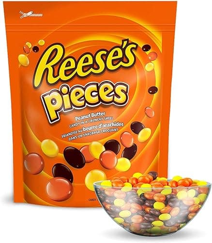 REESE'S Pieces Peanut Butter Bulk Candy, 1.36kg – Colorful Crunchy Candy for Valentine's Gifting & Snacking - Image 1