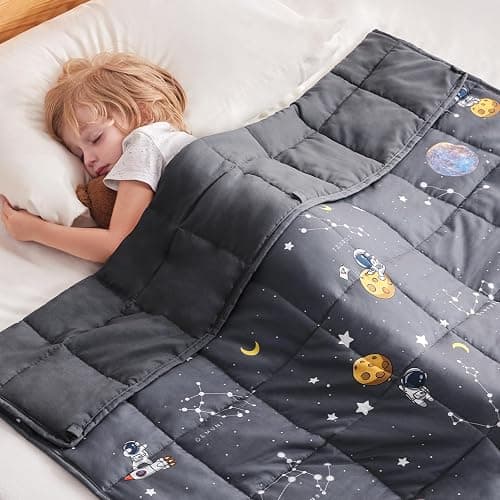 anfie Weighted Blanket (36"x48" 3lbs), Weighted Blanket Cooling Blanket for Resting,Throw Size Breathable Blanket with Premium Glass Bead(Space Grey) - Image 1