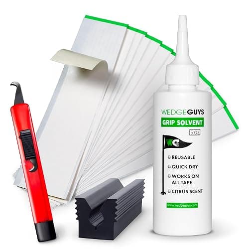 Wedge Guys Golf Grip Kits for Regripping Golf Clubs - Professional Quality - Options Include Hook Blade, 15 or 30 Tape Strips, 5 or 8 oz Solvent, Grip Tape Remover, Bench Vise & Rubber Clamp - Image 1