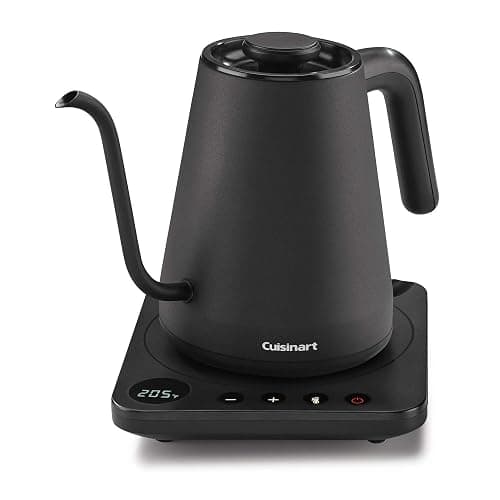 Cuisinart GK-1 Digital Goose Neck Kettle, Precision Gooseneck Spout Designed for Precise Pour Control that Holds 1-Liter, 1200-Watt Allows for Quick Heat Up, Stainless Steel,Black - Image 1