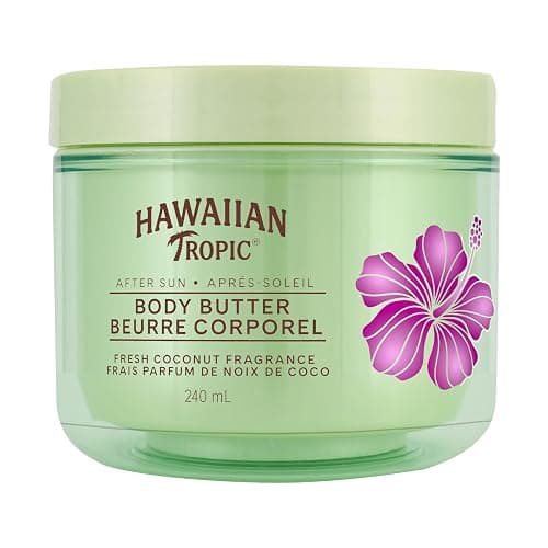 Hawaiian Tropic After Sun Body Butter with Coconut Oil, 240mL, Lotion, Moisturizing Body Lotion, Moisturizer, Coconut Body Butter, Care,Skin Care, 240mL - Image 1